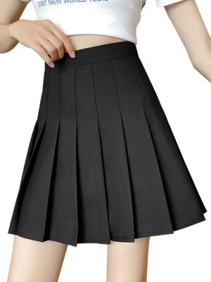 51lZuqINudL.jpg Womens Girls Pleated Tennis Skirts High Waisted A-line Skirt School Uniform Athletic Golf Skorts with Shorts,2T-4XL