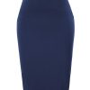 Skirts for Women High Waist Knee Length Stretch Bodycon Pencil Wedding Guest Work Skirt