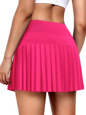 71DruTTA-uL.jpg Pleated Tennis Skirt for Women with Shorts Athletic Golf Skort Workout Running Sports Skirts Skorts with Pockets