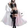 Women Game Cosplay Costume Outfit Jaket Bra and Skirt Set with Panty and Belt