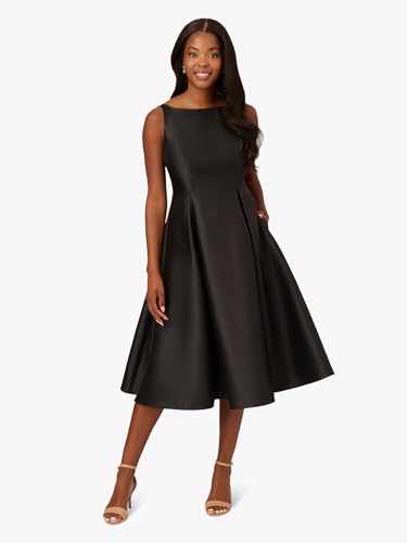 Women's Sleeveless Mid-Length Party Dress with V-Back