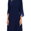 Womens Chiffon Dresses Flutter Sleeve Party Wedding Cocktail Dress Size 8-20