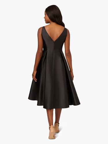 Women's Sleeveless Mid-Length Party Dress with V-Back