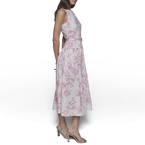 Women's Scoop Neck Sleeveless Midi Sheath Dress