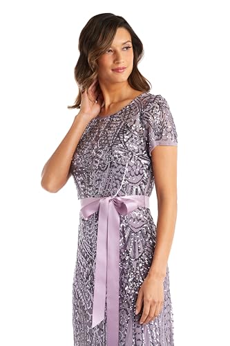 Womens Plus Formal Sequined Evening Dress